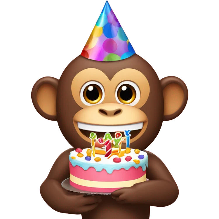birthday monkey emoji