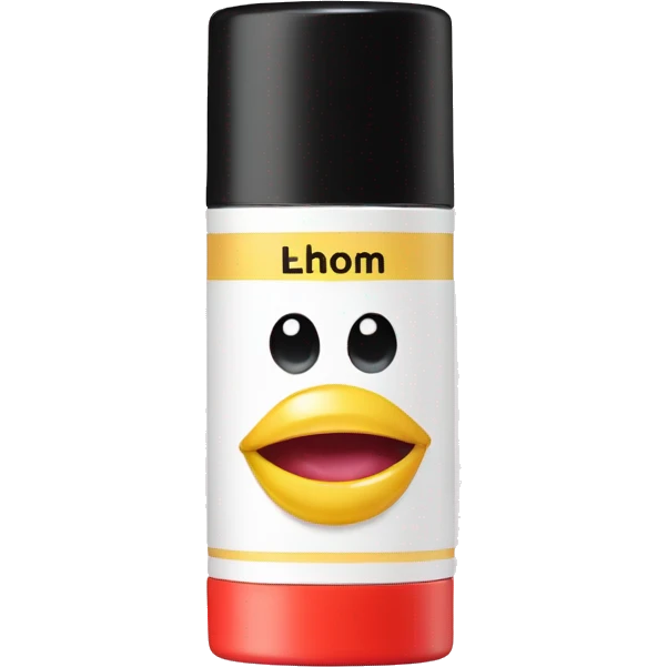 lip balm with label emoji