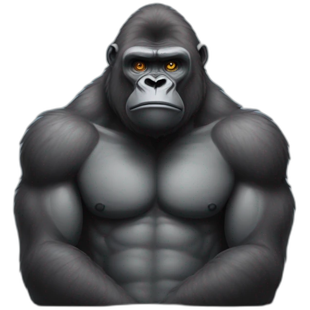 Sad buff Gorilla emoji