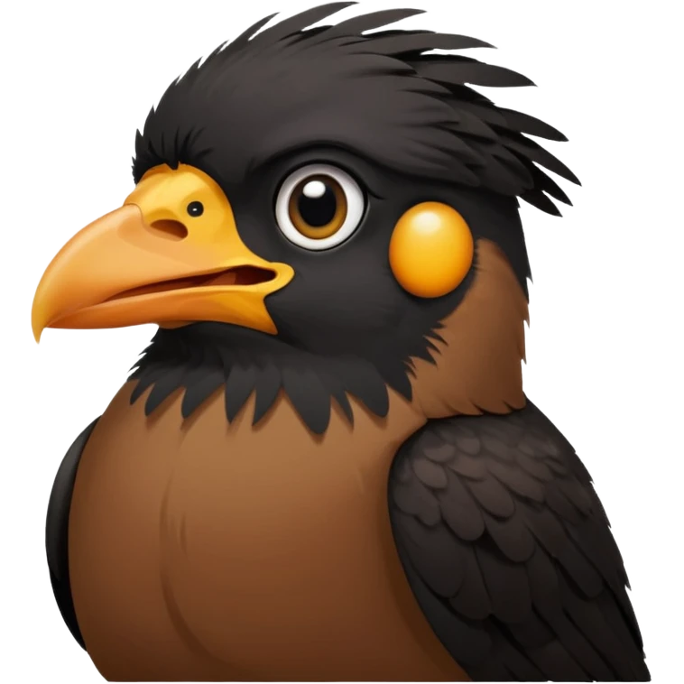 A crying common myna bird cute emoji emoji