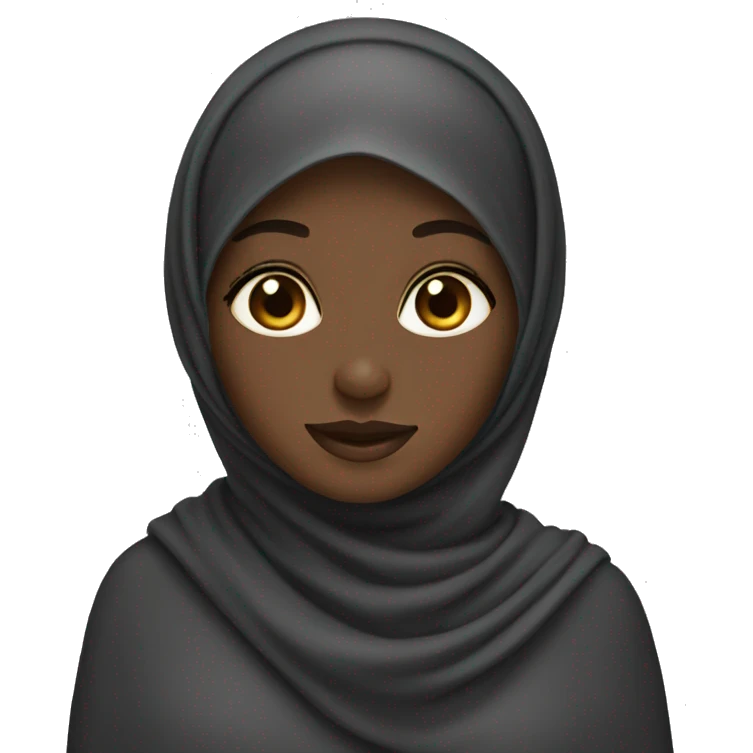 Black girl wearing hijab emoji