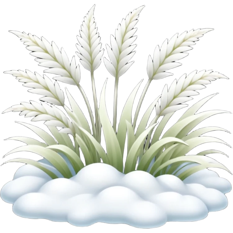 Ethereal white grass emoji