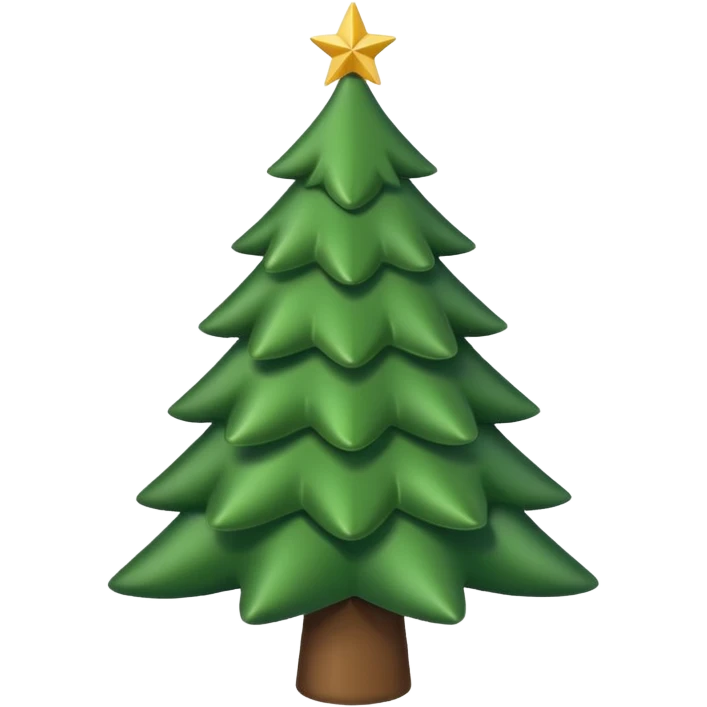 generate simple green christmas tree without toys emoji