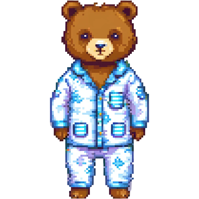 A bear in pajamas emoji