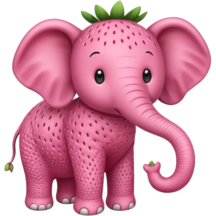 Strawberry elephant emoji