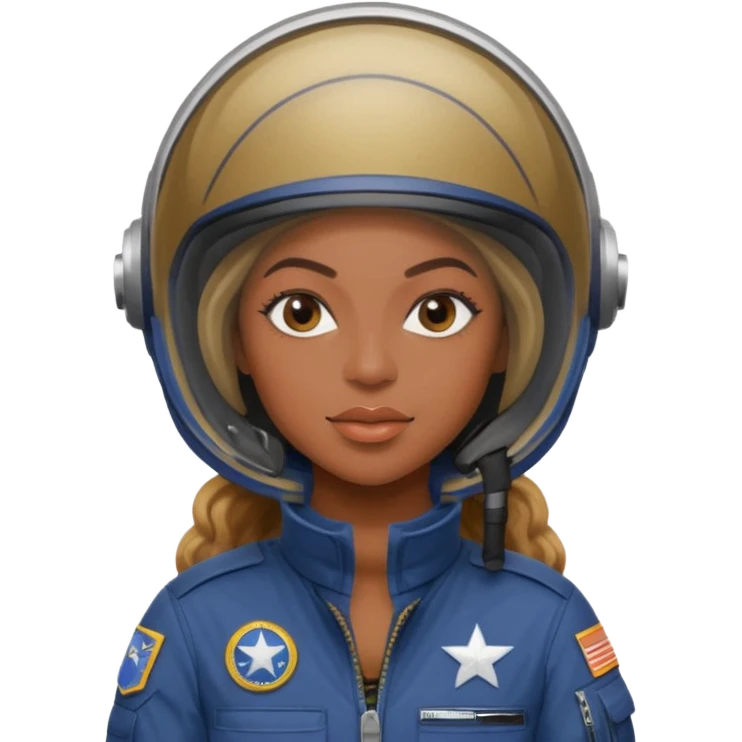 Beyonce as a fighter jet pilot emoji