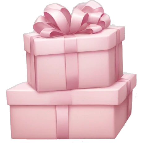 Light pink Christmas gifts under a white Christmas tree  emoji