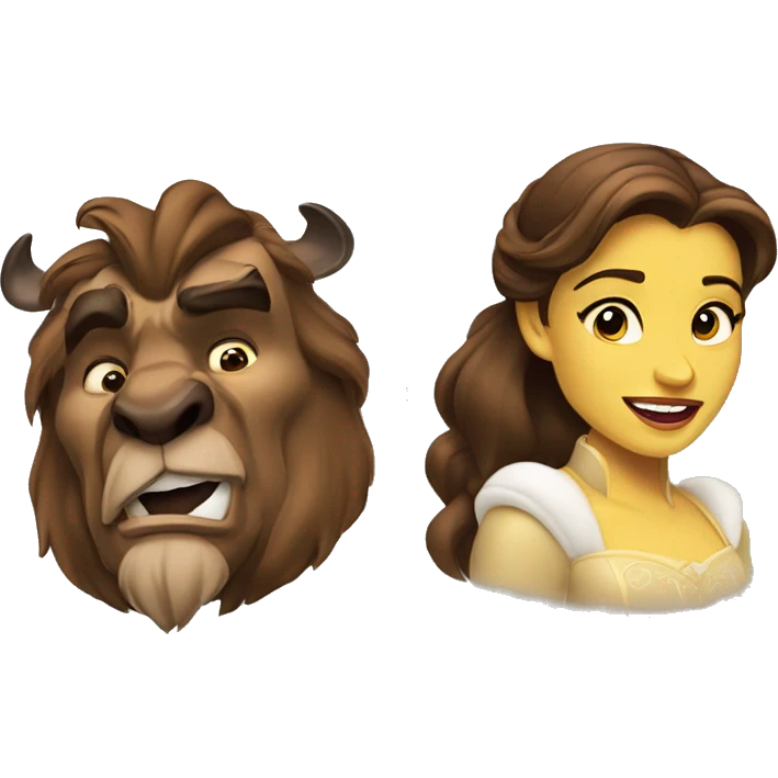 Beauty and the beast emoji