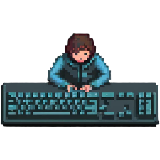 typing on keyboard, texting emoji
