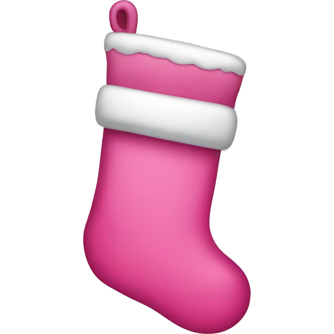 Pink Christmas stocking  emoji