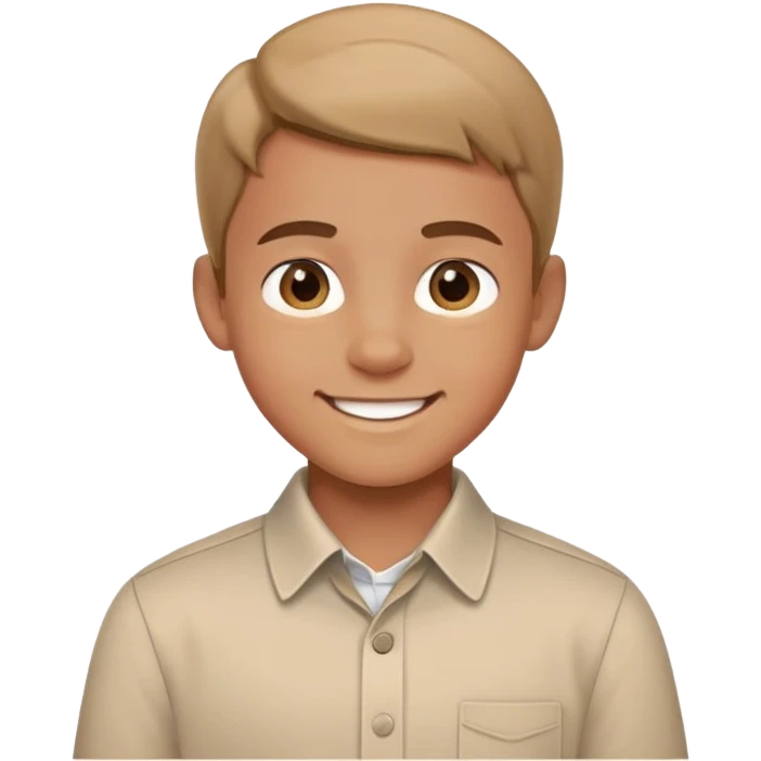 smiling boy in collared shirt emoji