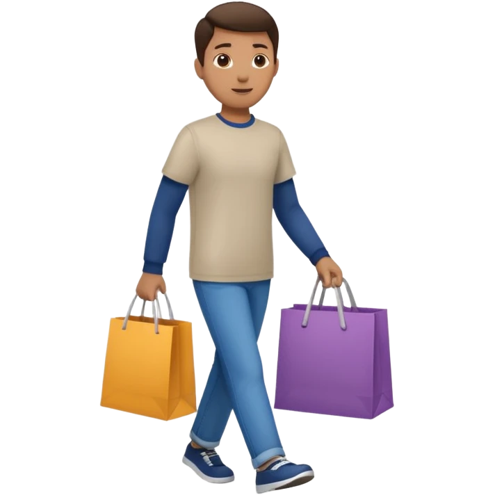 shopping mall with shopping bag emoji