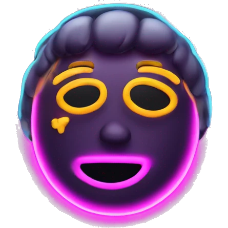 the word nice in neon emoji
