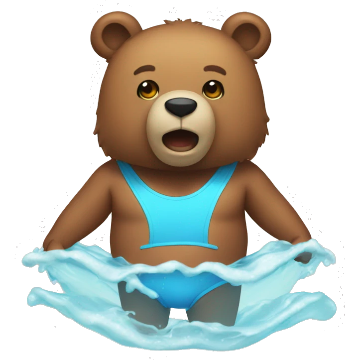 Bear in bathing suit emoji