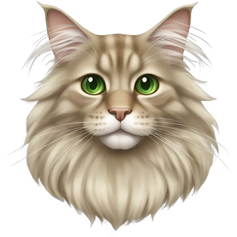 beige maine coon cat emoji
