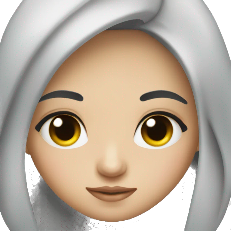 cute eyes aian girl wit long black hair  emoji