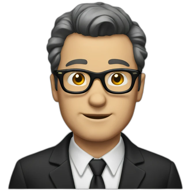 50s white male with black glasses emoji