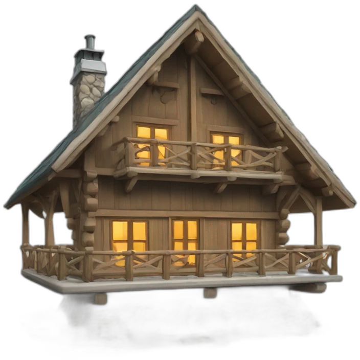 chalet de montagne emoji