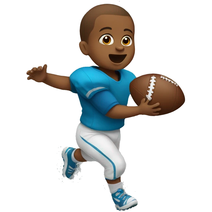 Baby throwing football emoji