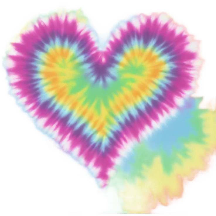 tie dye heart emoji