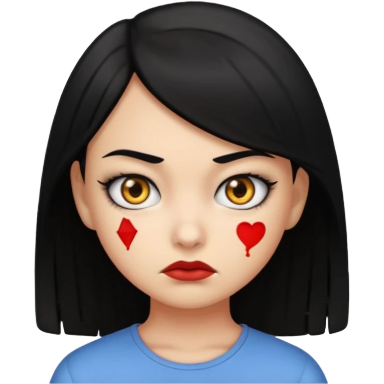 deadly stare one eye emoji girl  emoji