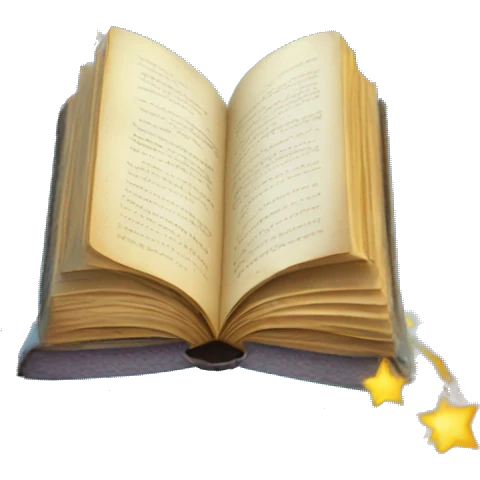 Book with magic around it emoji