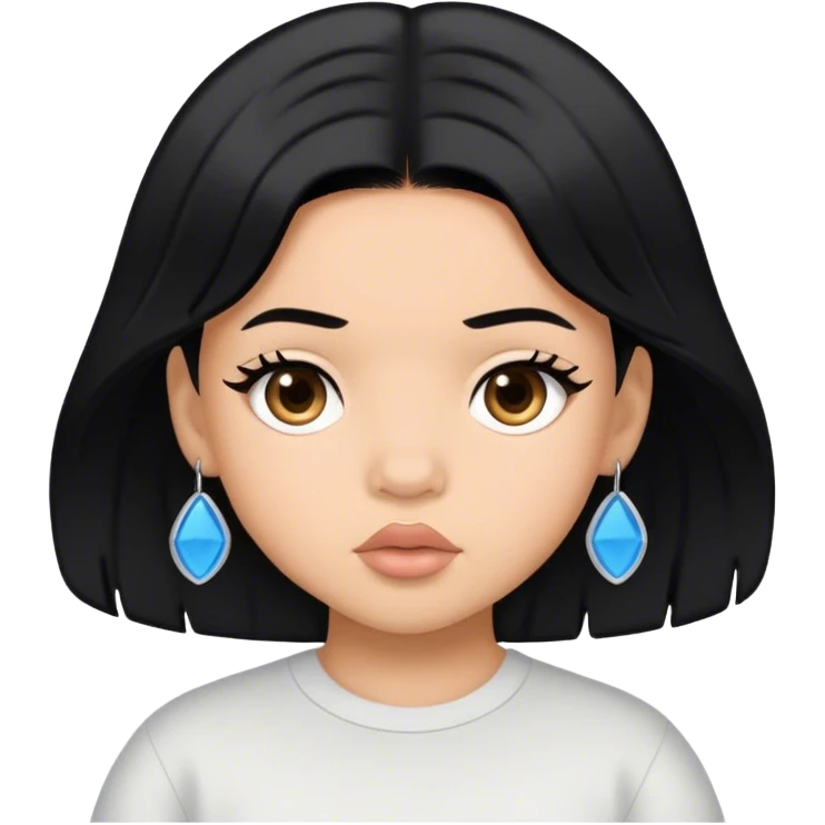 Stormi webster with black hair emoji