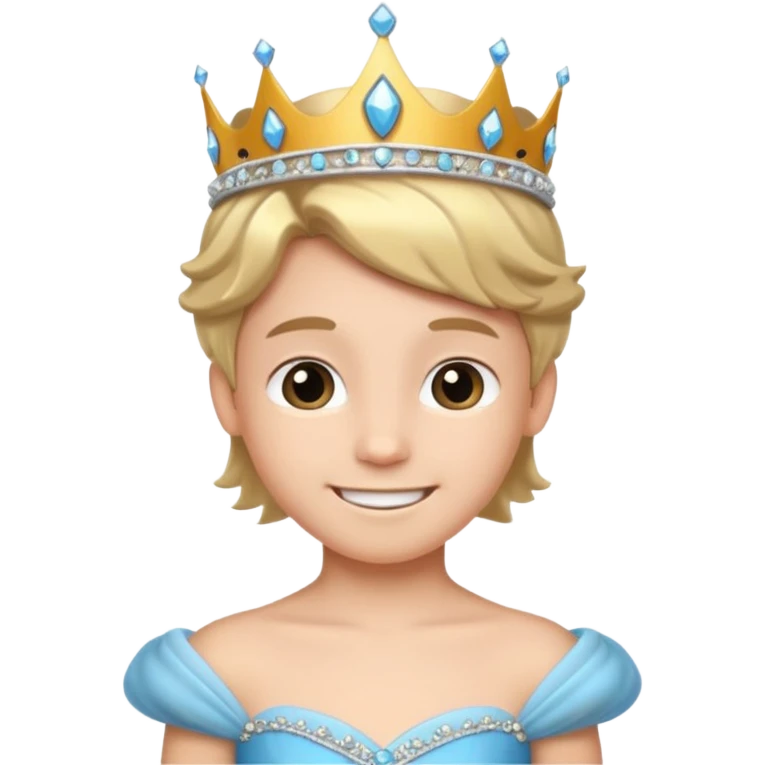 The boy is getting a princess makeover emoji
