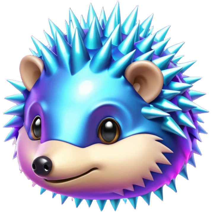 Hedgehog pretend a disco ball emoji