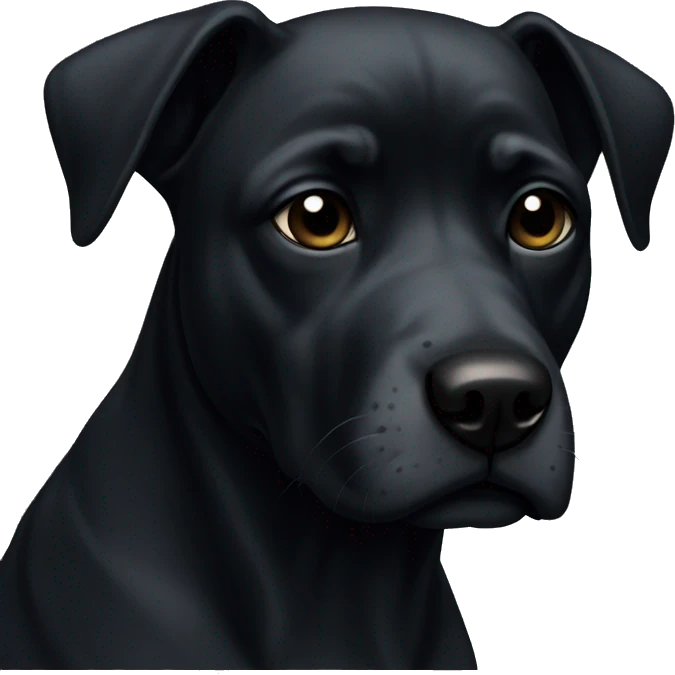 black Sad dog emoji