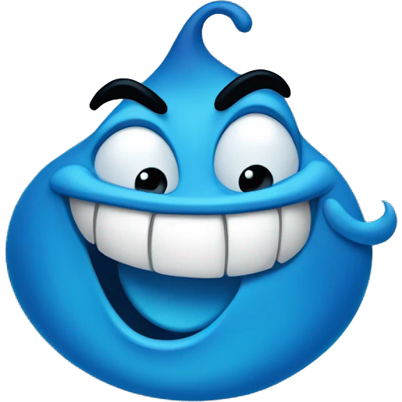 blue genie happy emoji