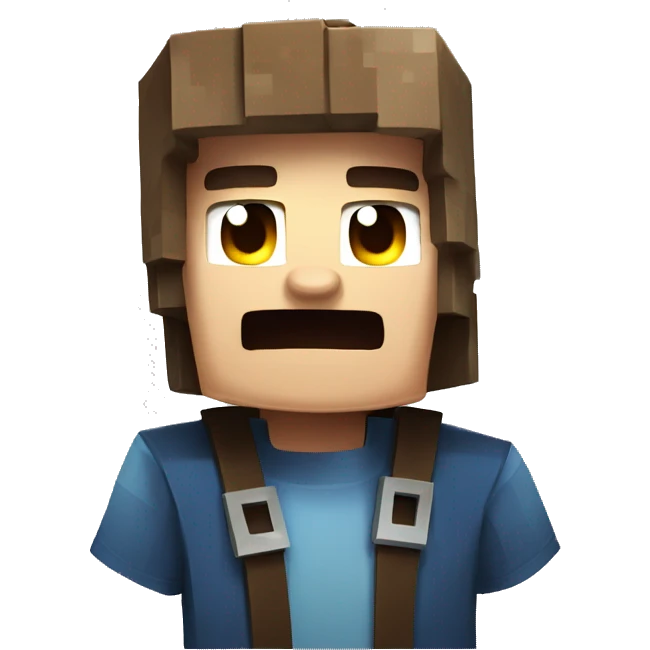 Steve from Minecraft scared emoji