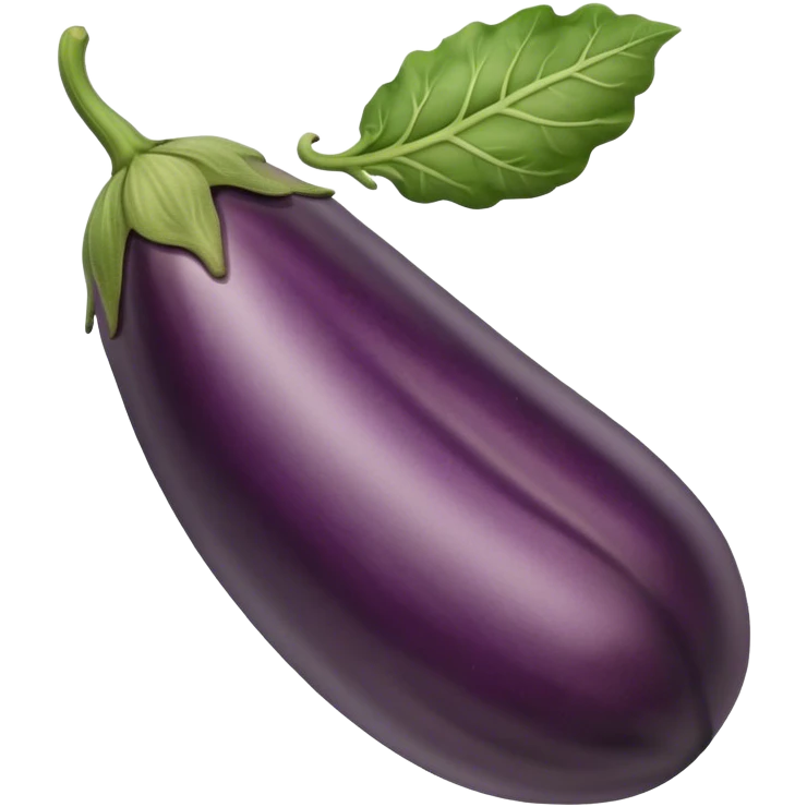 Brown eggplant with veins emoji