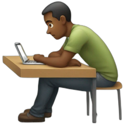 person waiting for a text response emoji
