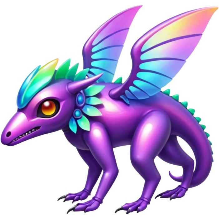 Futuristic complex iridescent aesthetic-scenery-Fakémon-creature emoji