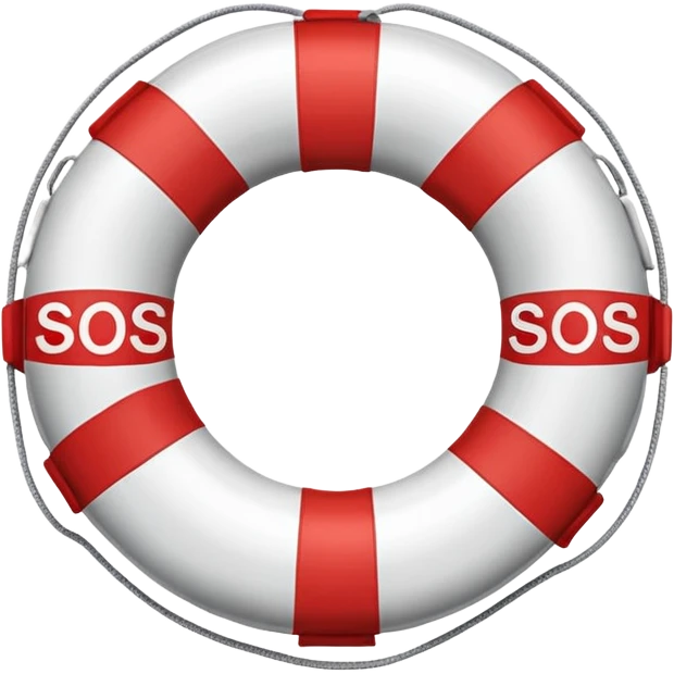 An SOS themed emoji life saver emoji