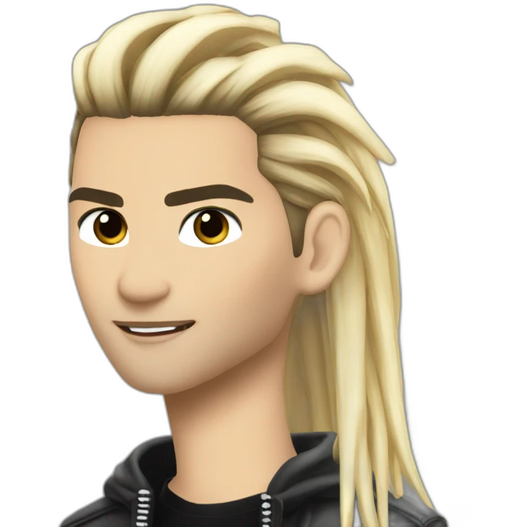 bill kaulitz long blonde hair emoji