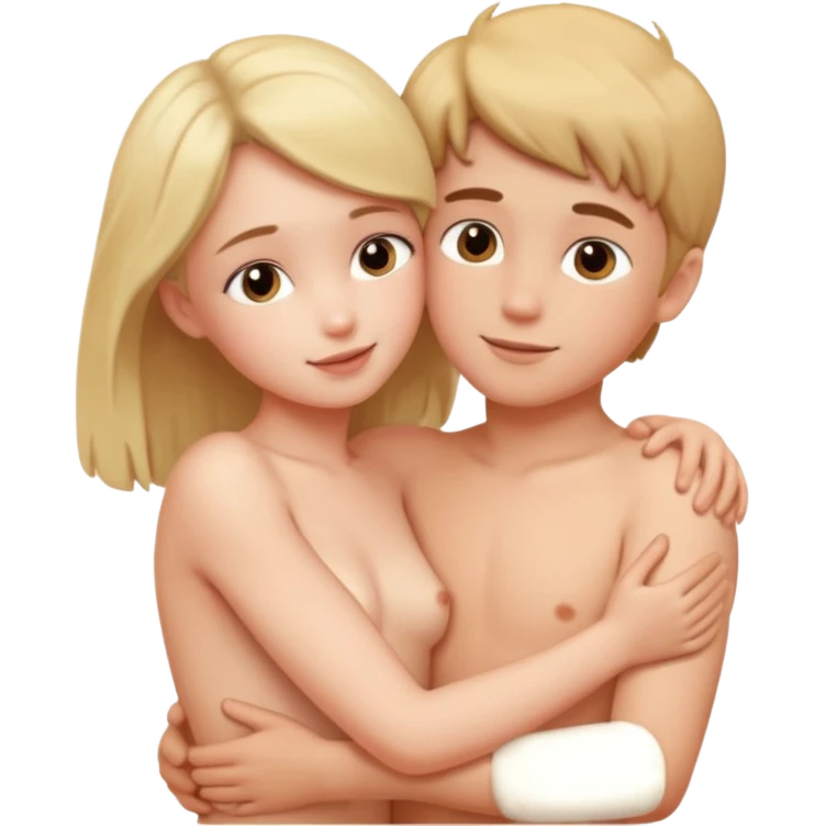 Intimate nude girl boy emoji