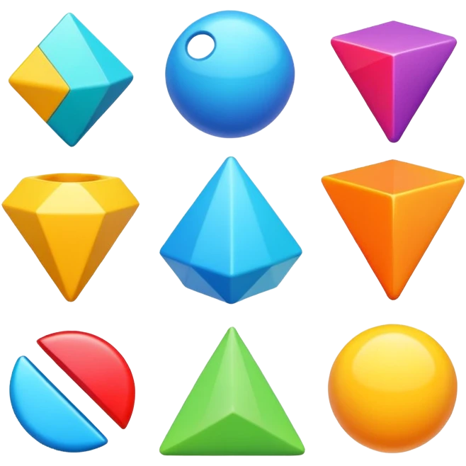 3d shapes emoji