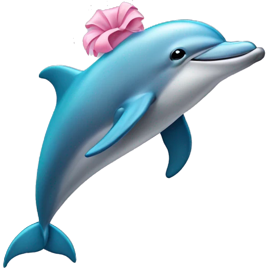 Dolphin wearing a tutu emoji