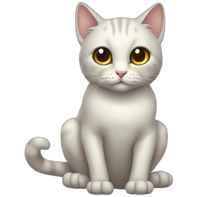 Cat with 6 eyes sitting on the floor emoji