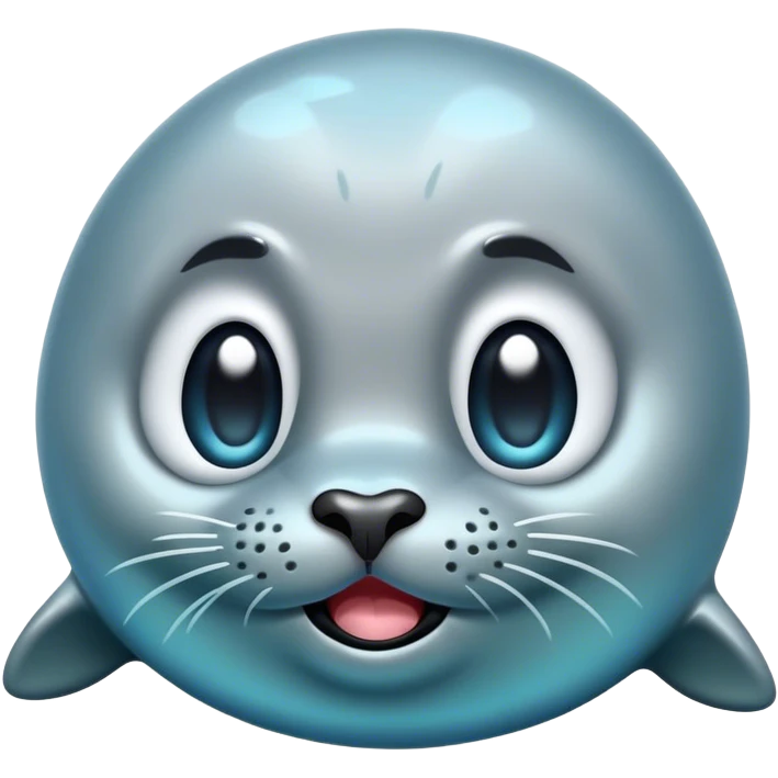 Cinematic Comical Seal Portrait Emoji, Head tilted dramatically with an exaggeratedly shocked expression, featuring a polished, streamlined body with wide, comically expressive eyes brimming with humorous disbelief, Simplified yet hilariously expressive features, highly detailed, glowing with a slightly sassy aquatic glow, high shine, dramatic yet playful, stylized with an air of quirky maritime attitude, soft glowing outline, capturing the essence of a meme-worthy seal that appears ready to side-eye its way into viral fame! emoji