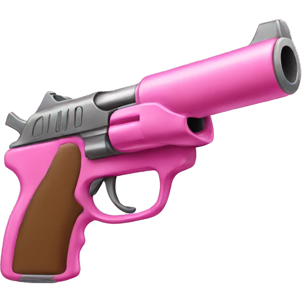 Pink gun with bow  emoji