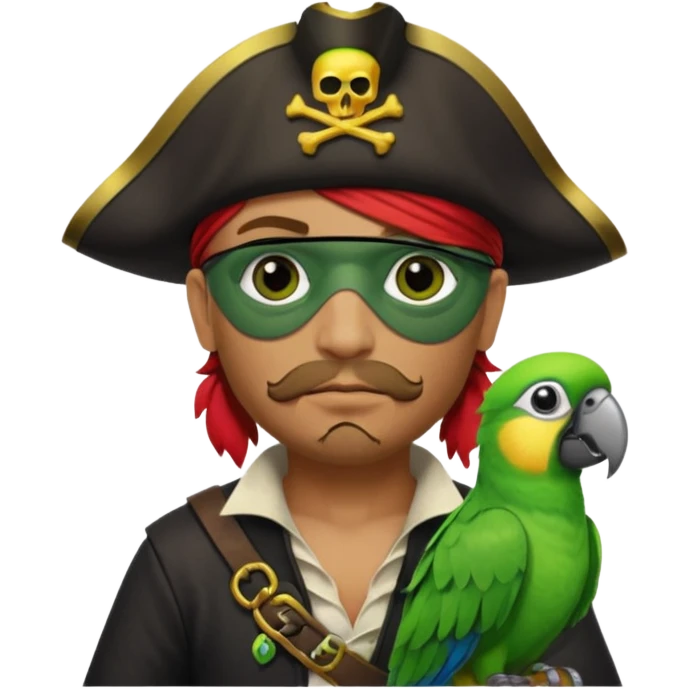 pirate and parrot emoji