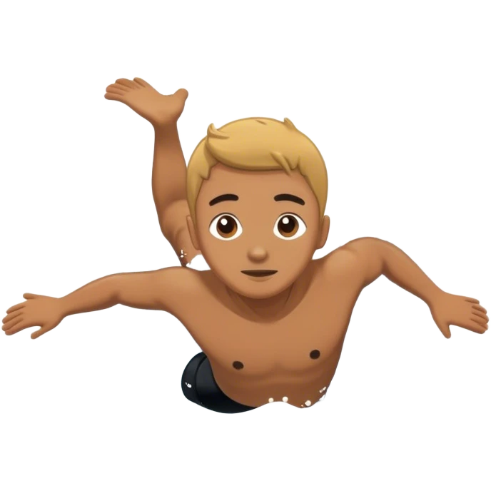 Person springt ins kalte Wasser mit einem Kopfsprung  emoji