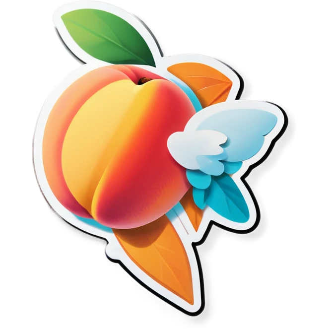 Peach air emoji