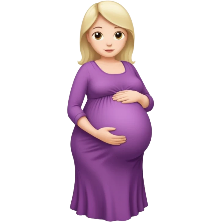 heavily pregnant woman with very very large overdue  belly emoji