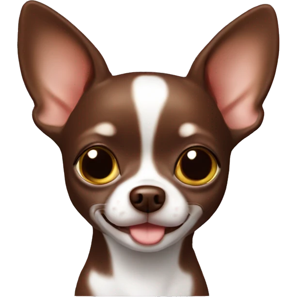 Chihuahua chocolate With white  emoji