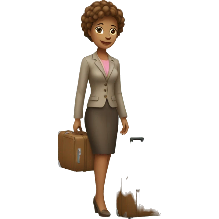 women with suitcase emoji