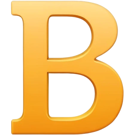 Font setting icon with letter B emoji